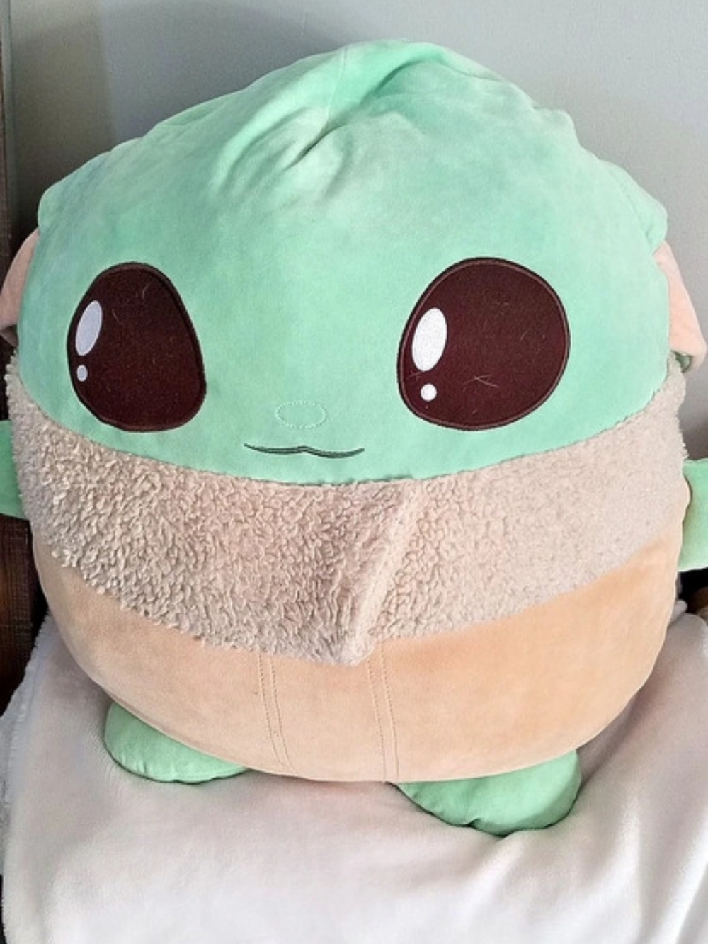 Mattel Star Wars Cuutopia 20-Inch Grogu Plush Green & Brown